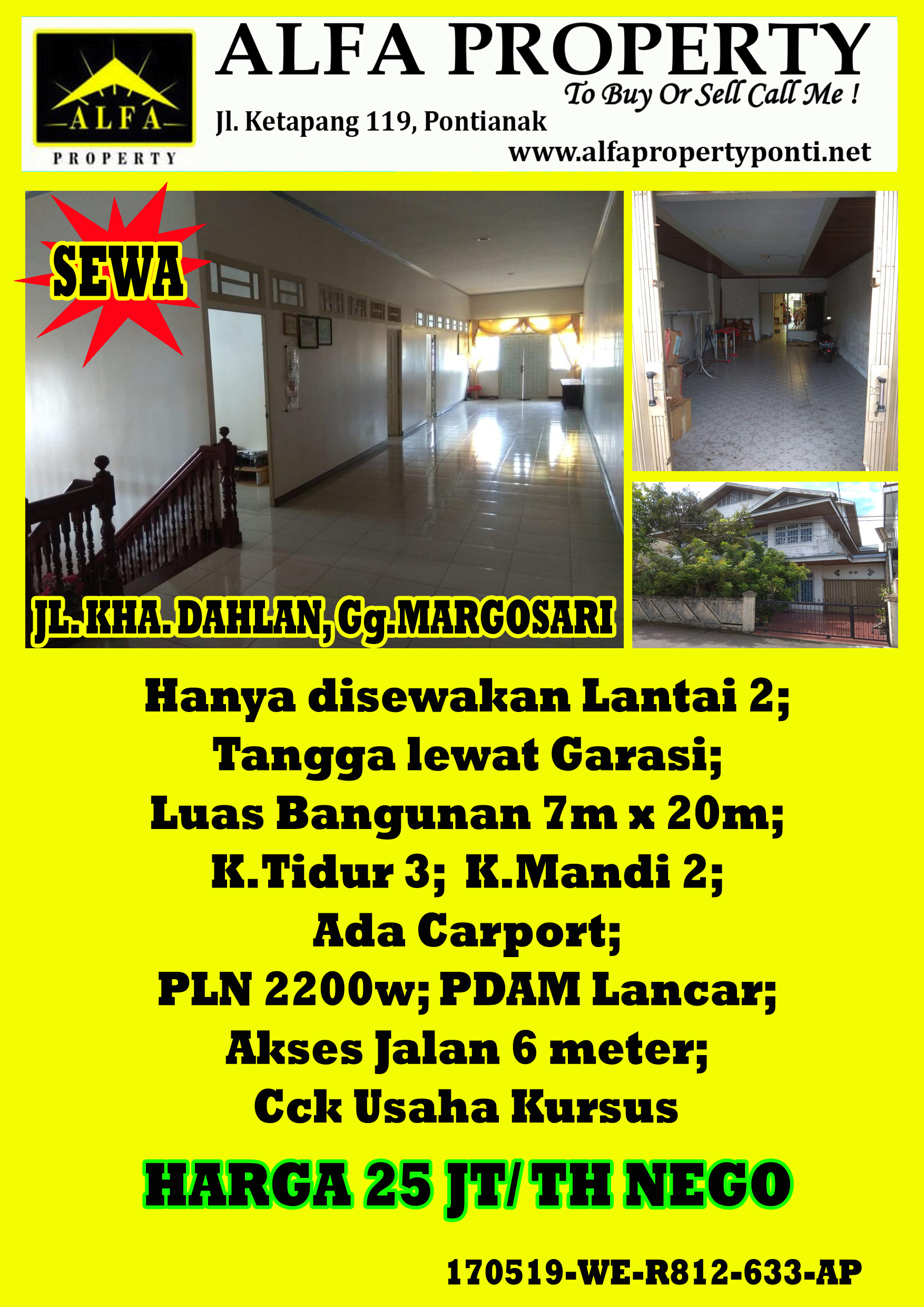 Rumah KHA. Dahlan, Gg. Margosari, Pontianak, Kalimantan Barat